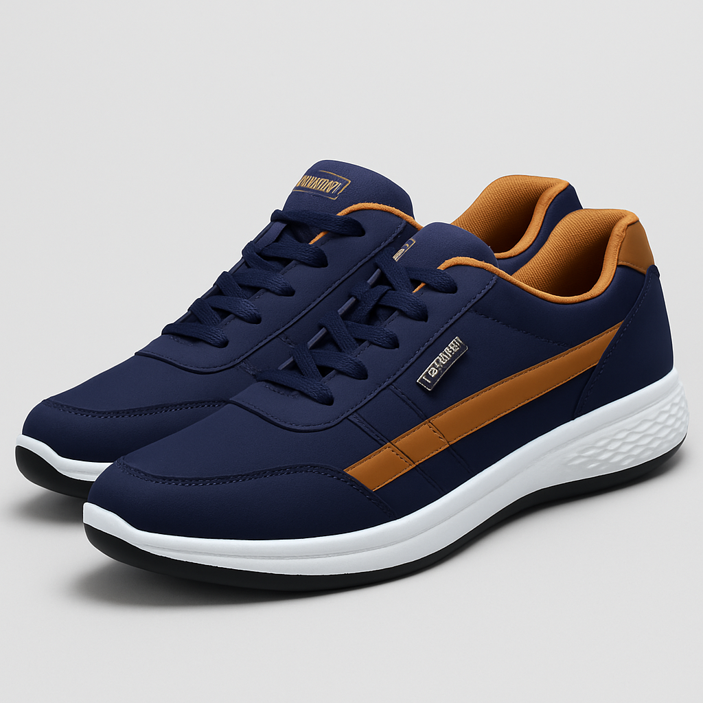 Men’s Waterproof Leather Sneakers – Casual Comfort with Elevated Style