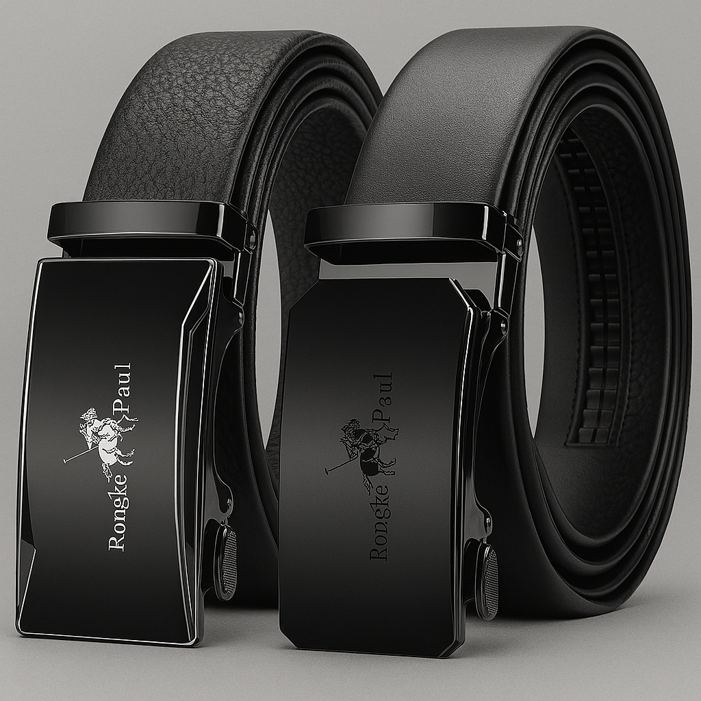 Men’s Genuine Leather Belt with Adjustable Automatic Buckle