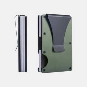 Slim RFID-Blocking Metal Wallet with Money Clip – Minimalist Front Pocket Design