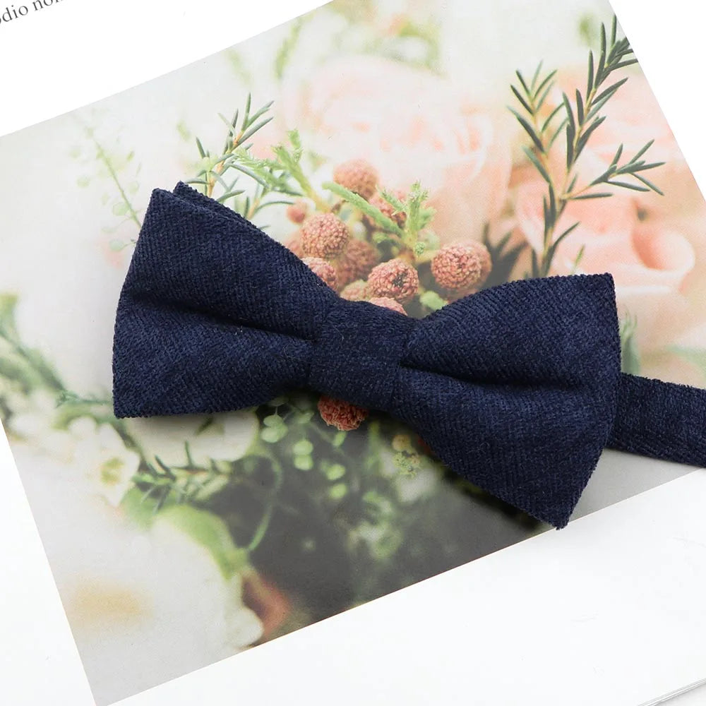 Parent-Child Suede Bow Tie Set