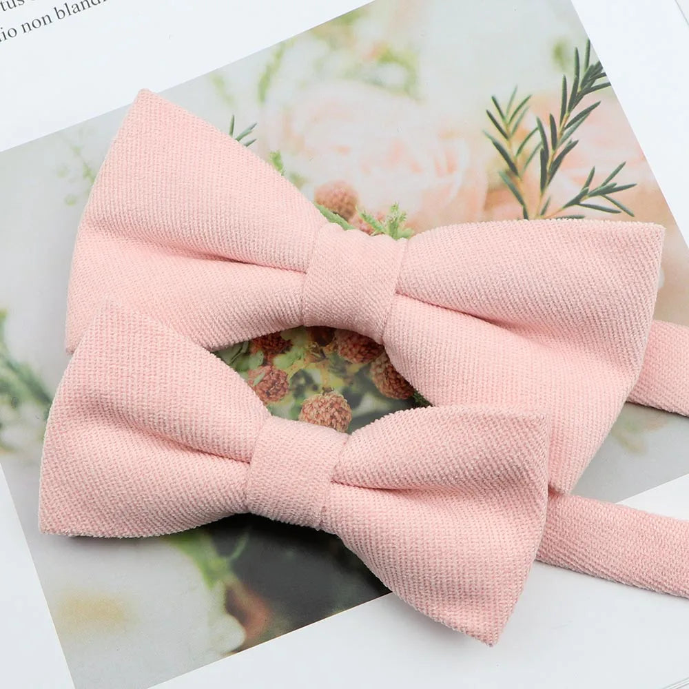 Parent-Child Suede Bow Tie Set