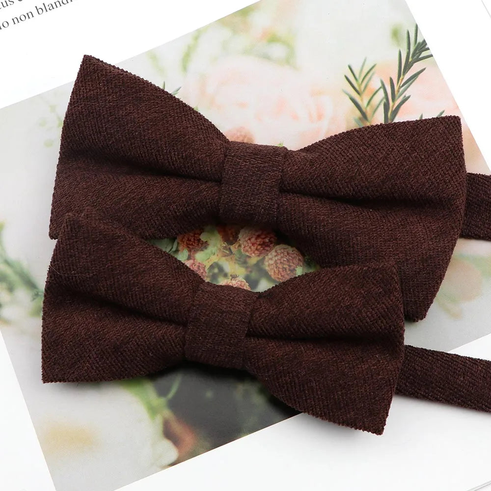 Parent-Child Suede Bow Tie Set