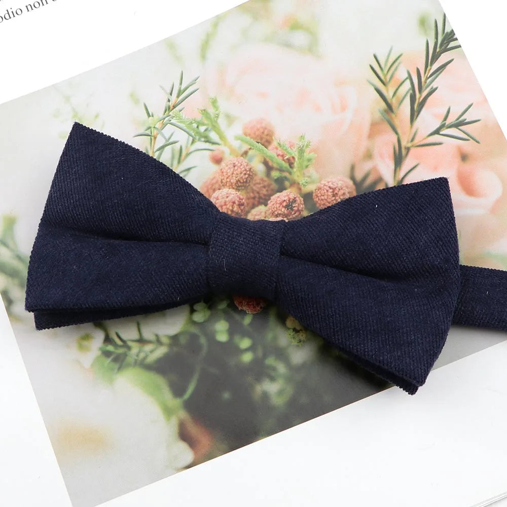 Parent-Child Suede Bow Tie Set