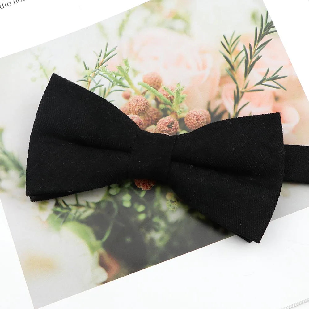 Parent-Child Suede Bow Tie Set