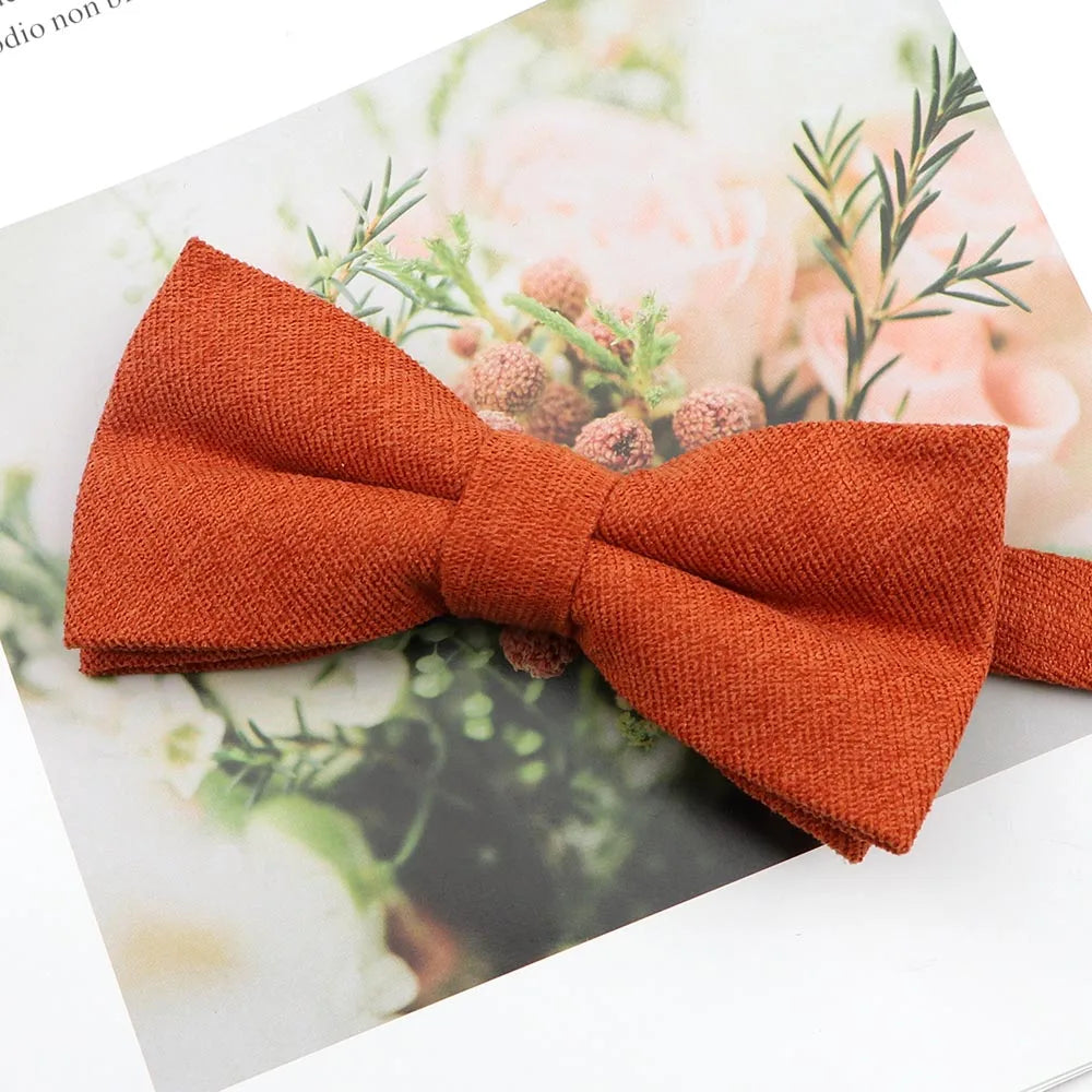 Parent-Child Suede Bow Tie Set