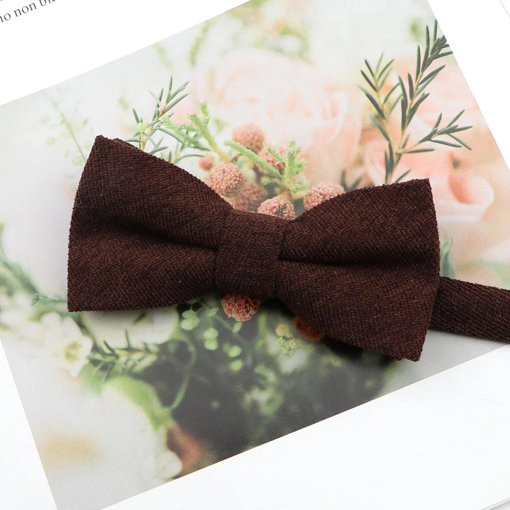 Parent-Child Suede Bow Tie Set