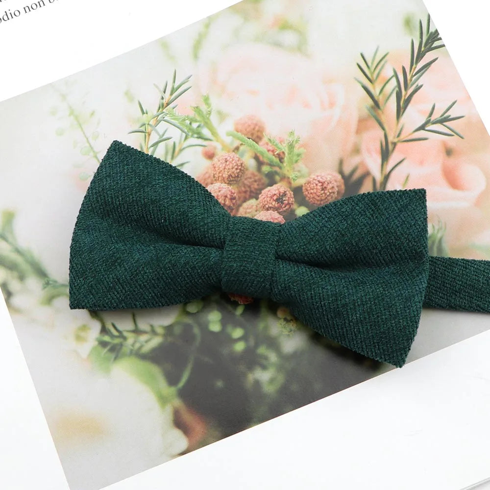 Parent-Child Suede Bow Tie Set