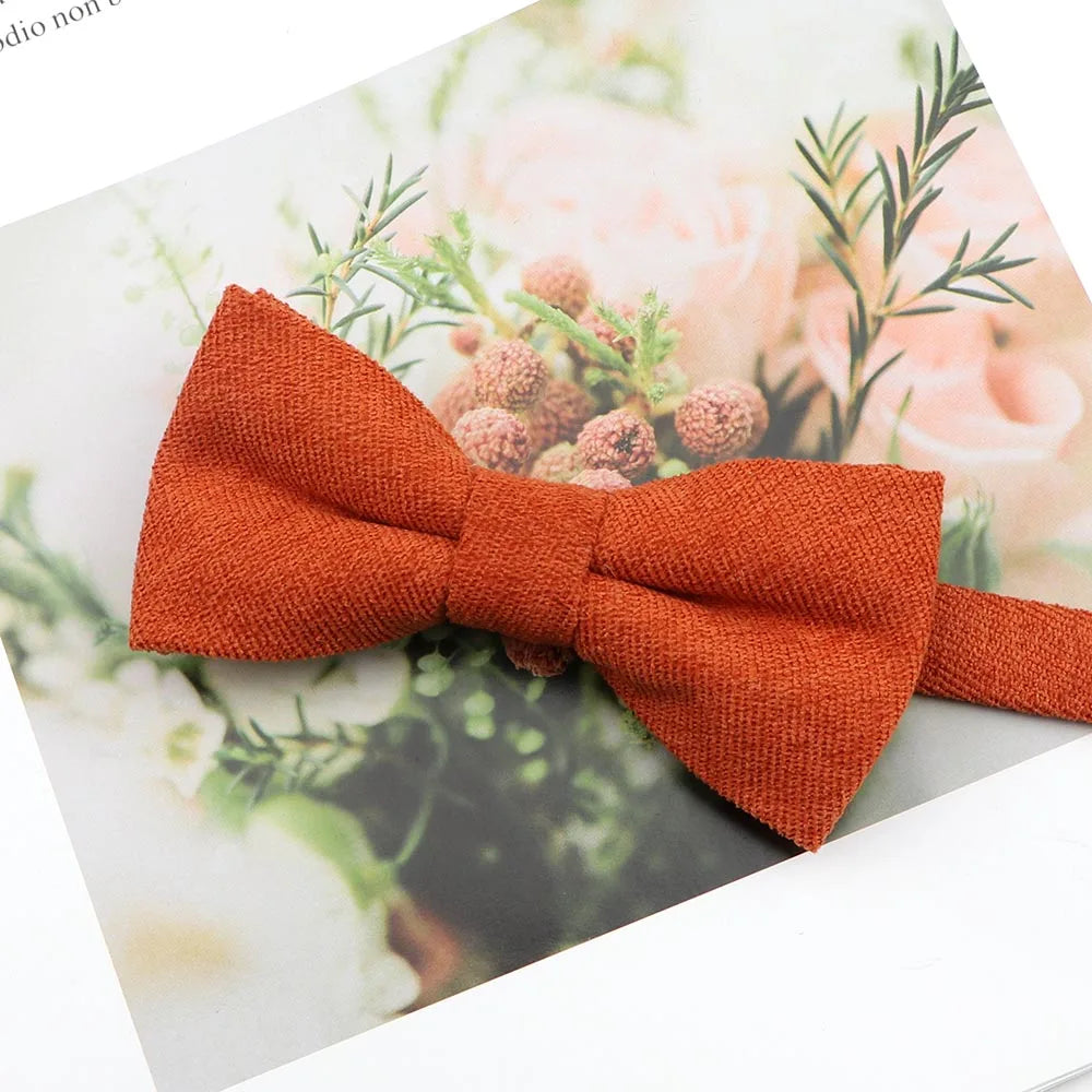 Parent-Child Suede Bow Tie Set