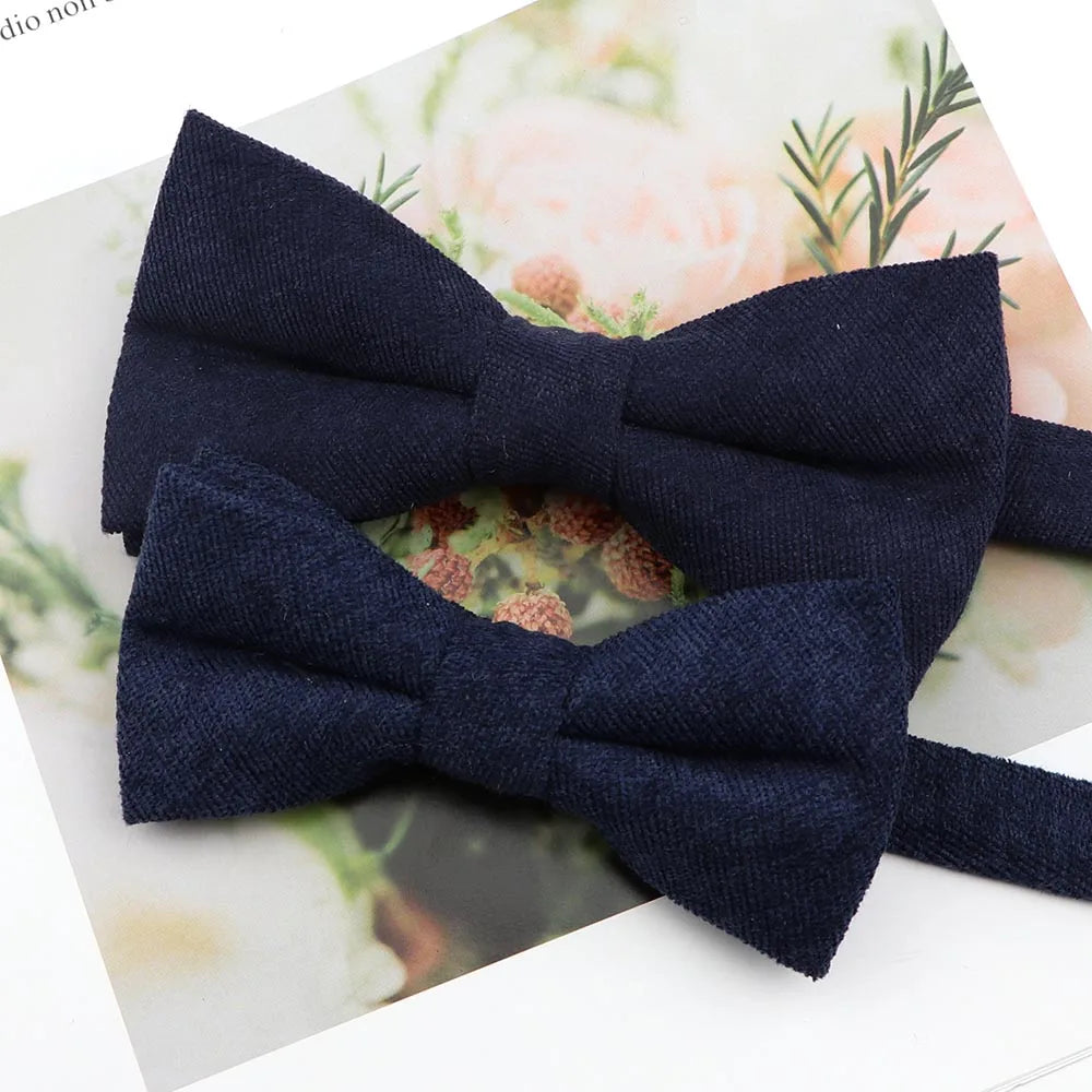 Parent-Child Suede Bow Tie Set