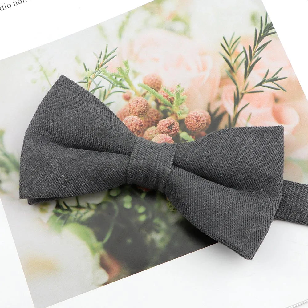 Parent-Child Suede Bow Tie Set
