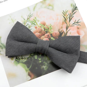 Parent-Child Suede Bow Tie Set
