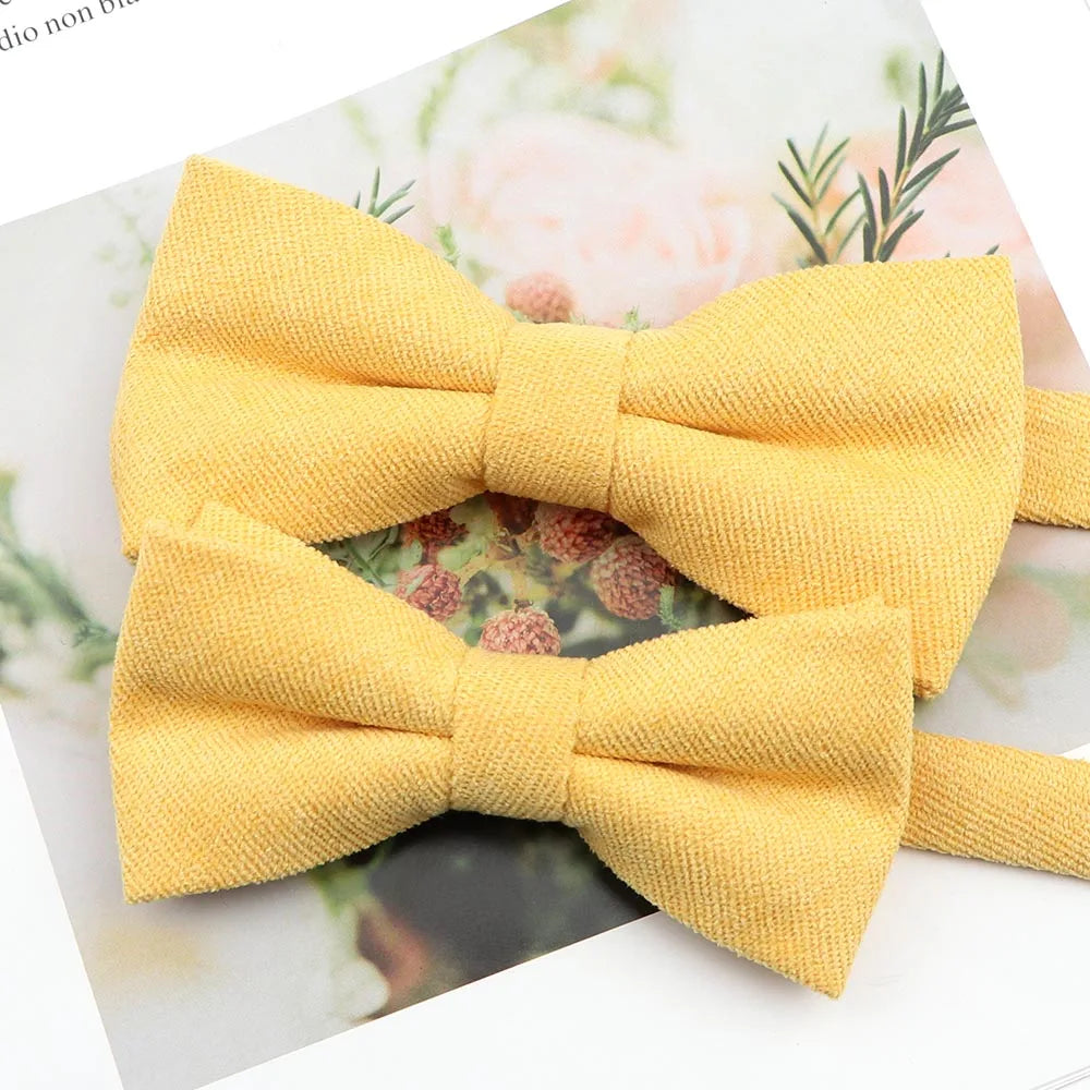 Parent-Child Suede Bow Tie Set
