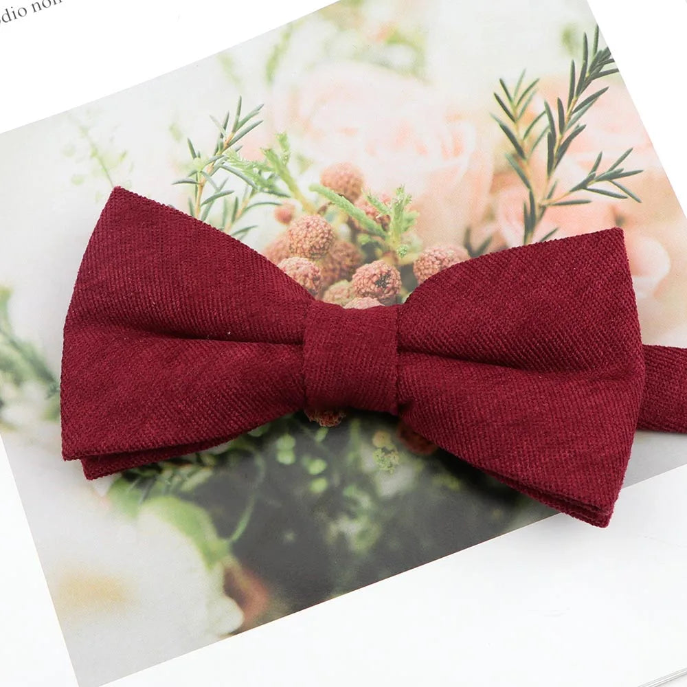 Parent-Child Suede Bow Tie Set