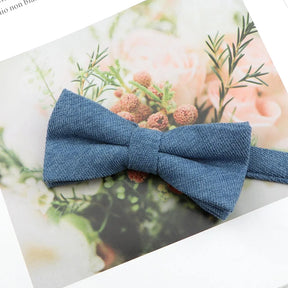 Parent-Child Suede Bow Tie Set
