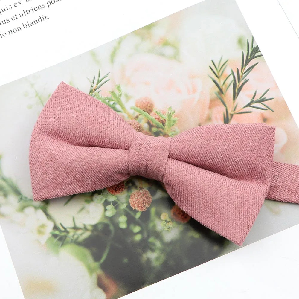 Parent-Child Suede Bow Tie Set