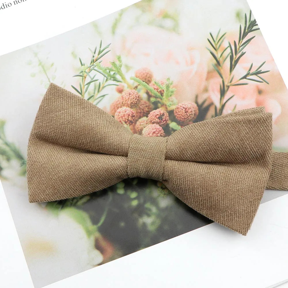 Parent-Child Suede Bow Tie Set