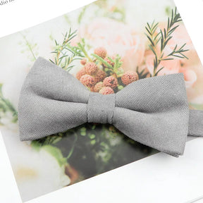 Parent-Child Suede Bow Tie Set