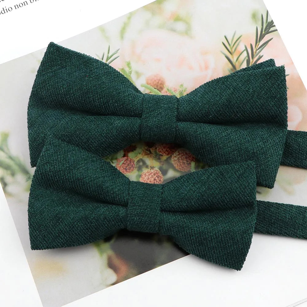 Parent-Child Suede Bow Tie Set