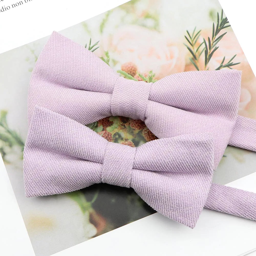 Parent-Child Suede Bow Tie Set