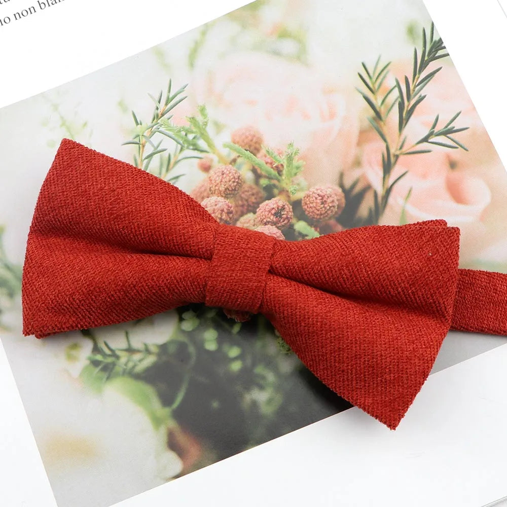 Parent-Child Suede Bow Tie Set