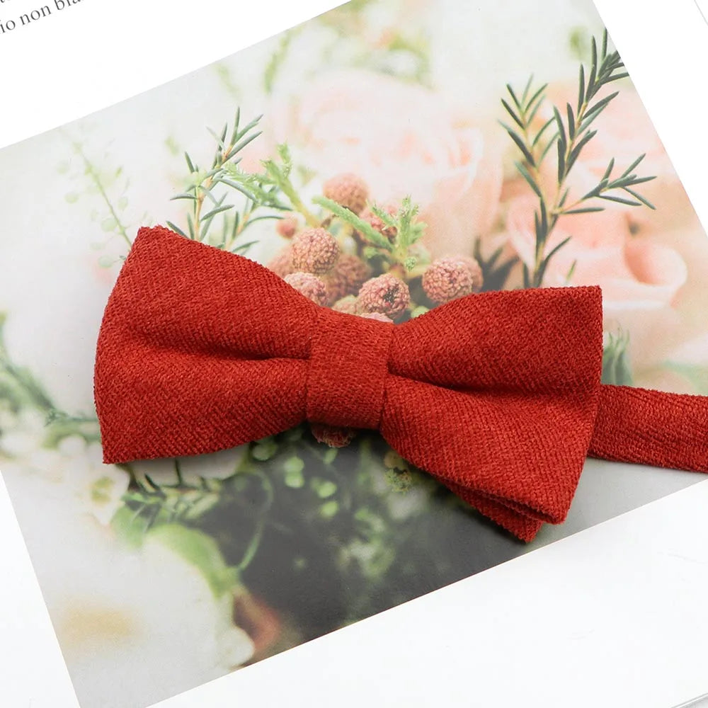 Parent-Child Suede Bow Tie Set