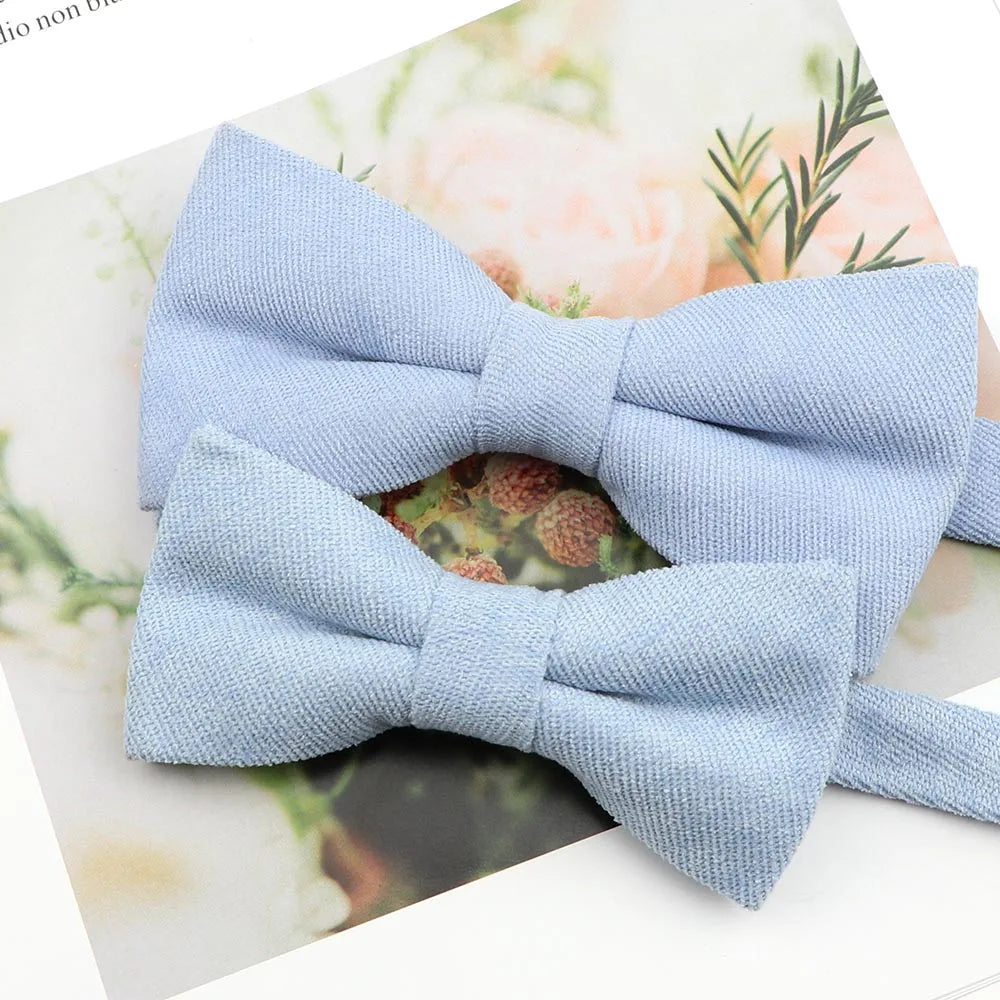 Parent-Child Suede Bow Tie Set