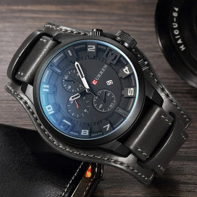 CURREN Men’s Luxury Watch – Sophisticated Design with Leather Strap and Date Display