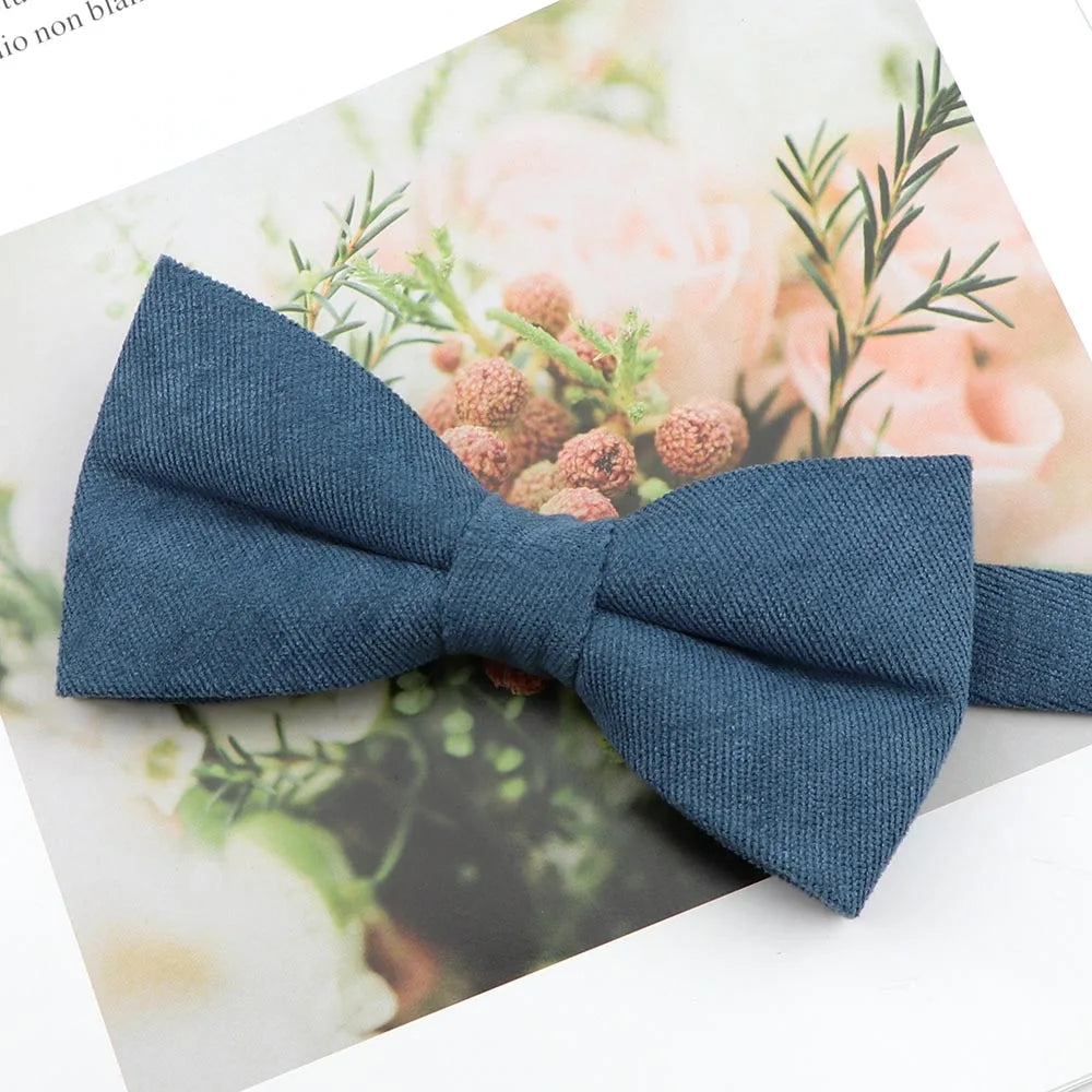 Parent-Child Suede Bow Tie Set