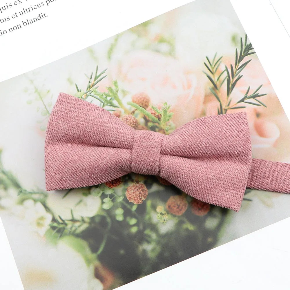 Parent-Child Suede Bow Tie Set