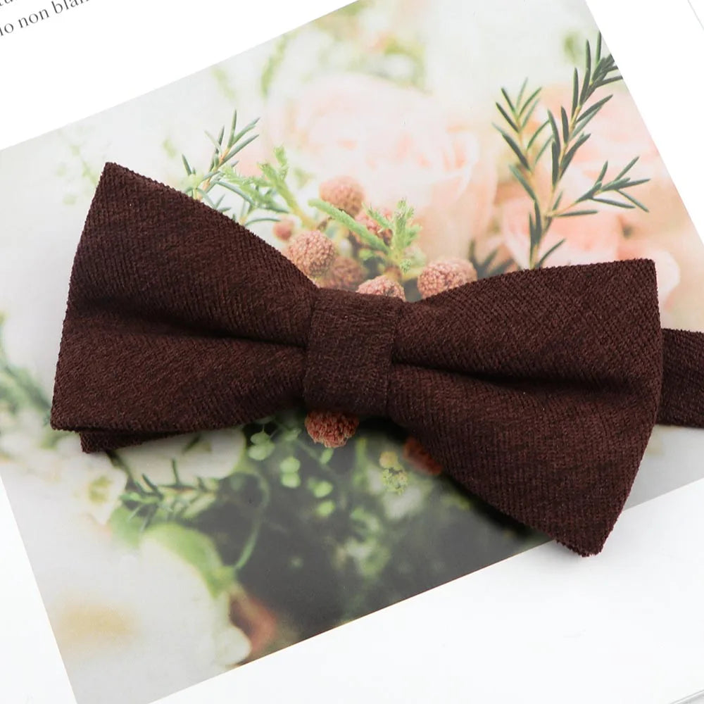 Parent-Child Suede Bow Tie Set
