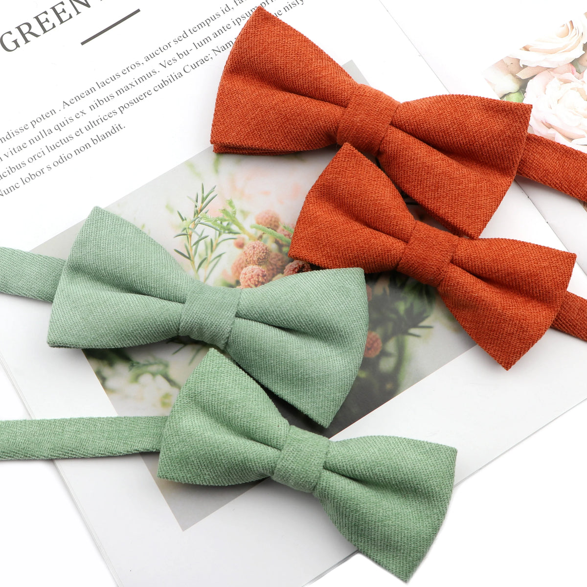 Parent-Child Suede Bow Tie Set
