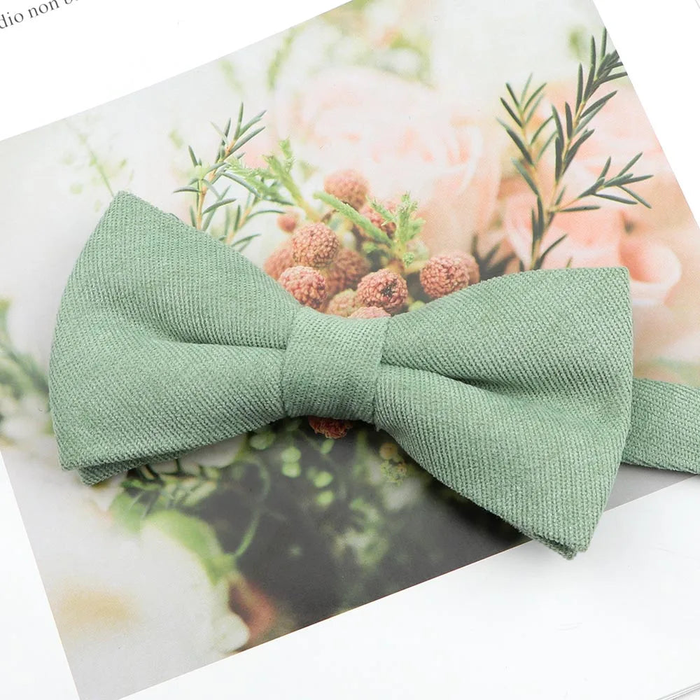 Parent-Child Suede Bow Tie Set