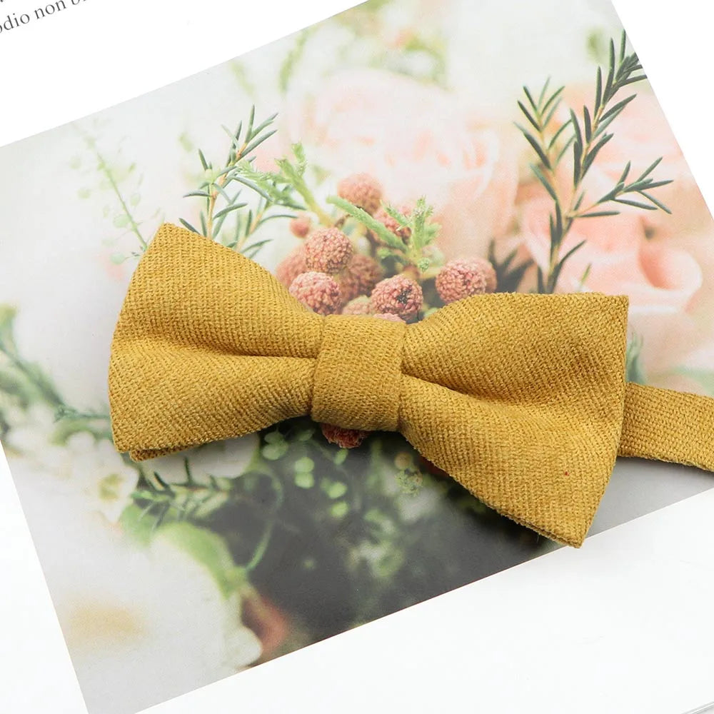 Parent-Child Suede Bow Tie Set