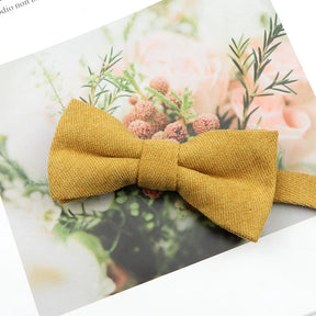 Parent-Child Suede Bow Tie Set
