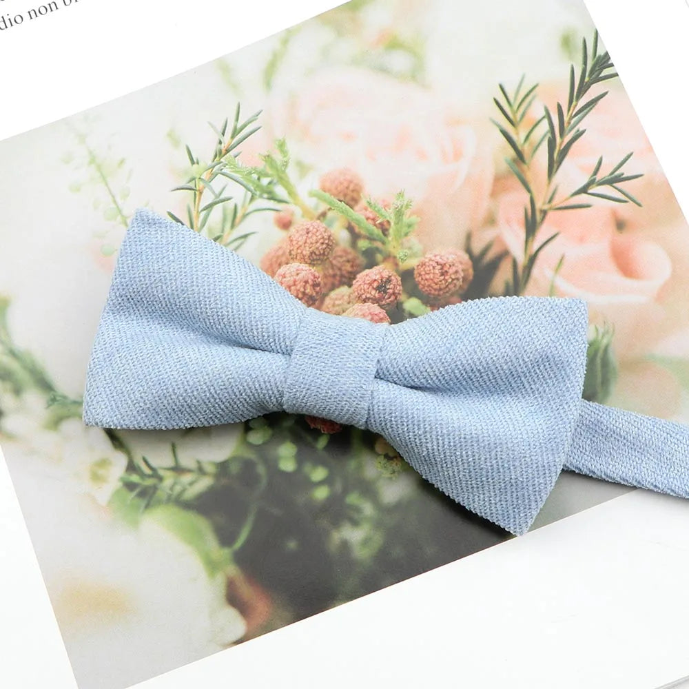 Parent-Child Suede Bow Tie Set