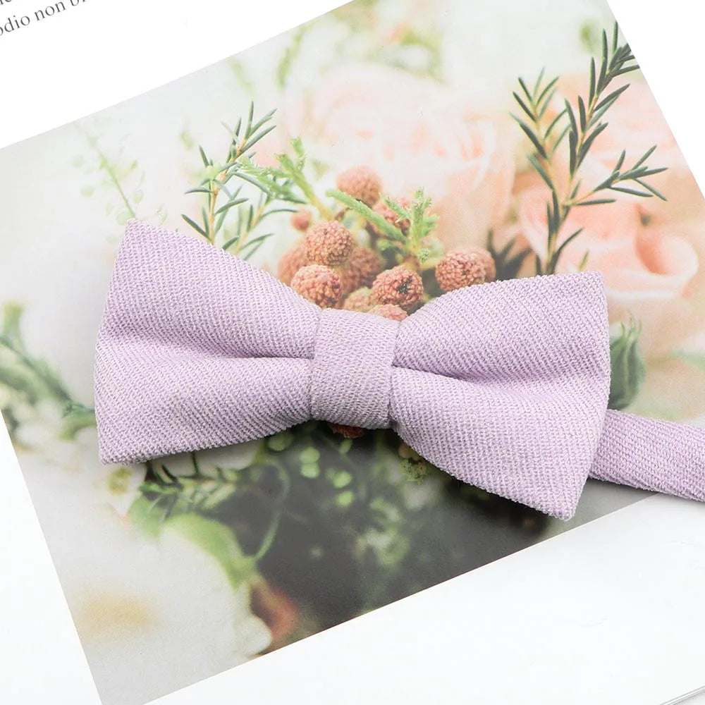 Parent-Child Suede Bow Tie Set