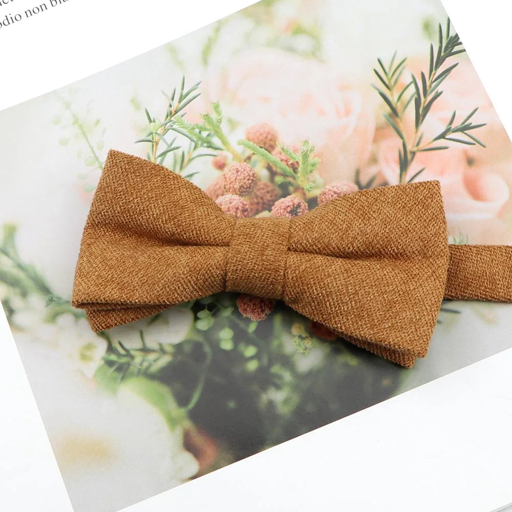 Parent-Child Suede Bow Tie Set