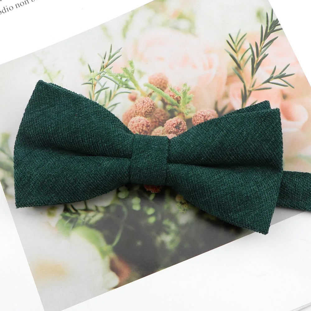 Parent-Child Suede Bow Tie Set