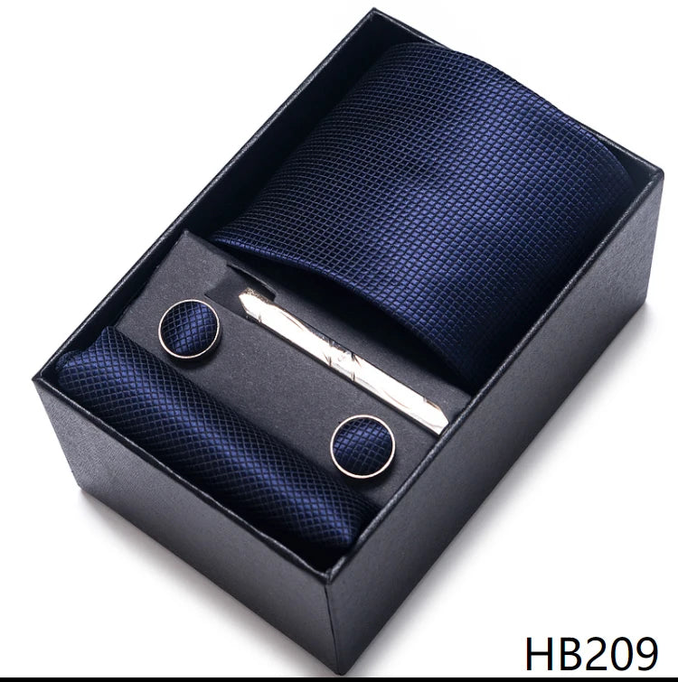 Classic Tie with Pocket Square and Cufflinks