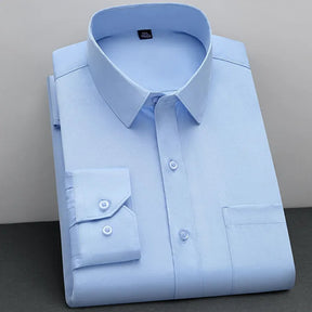 BAMBOOPLE Men’s Non-Iron Long-Sleeve Business Shirt