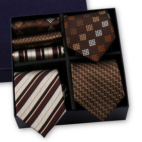 Luxury 3-Tie and Pocket Square Gift Box Set