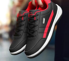 Men’s Waterproof Leather Sneakers – Casual Comfort with Elevated Style