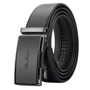 Men’s Genuine Leather Belt with Adjustable Automatic Buckle