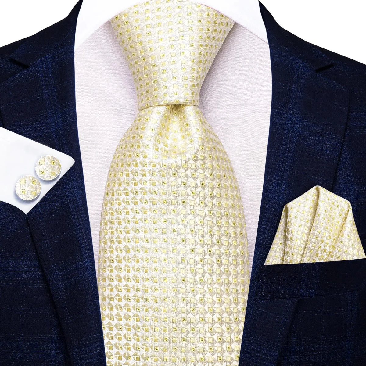 Elegant Champagne Gold Tie Set