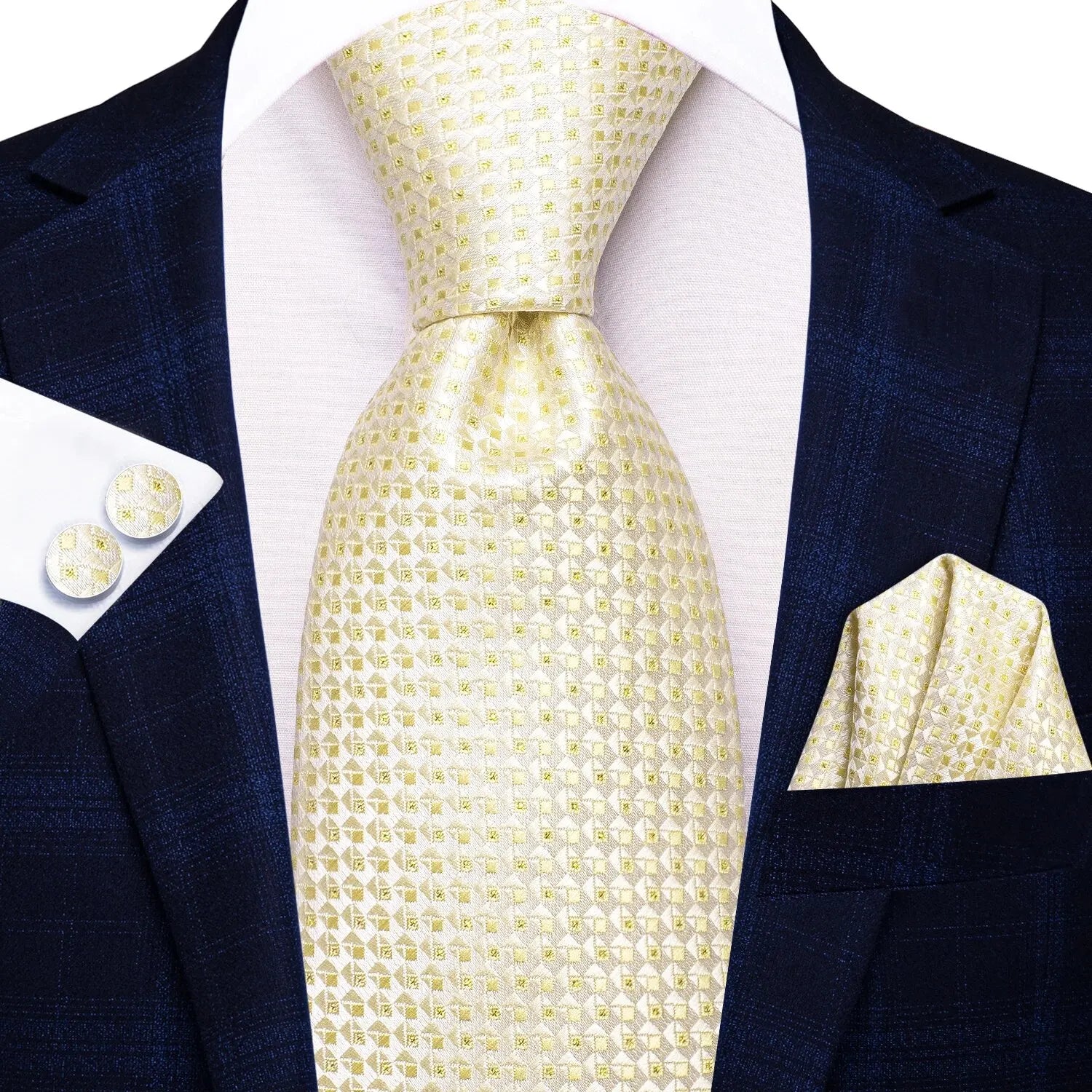 Elegant Champagne Gold Tie Set