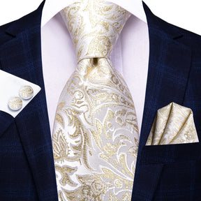 Elegant Champagne Gold Tie Set