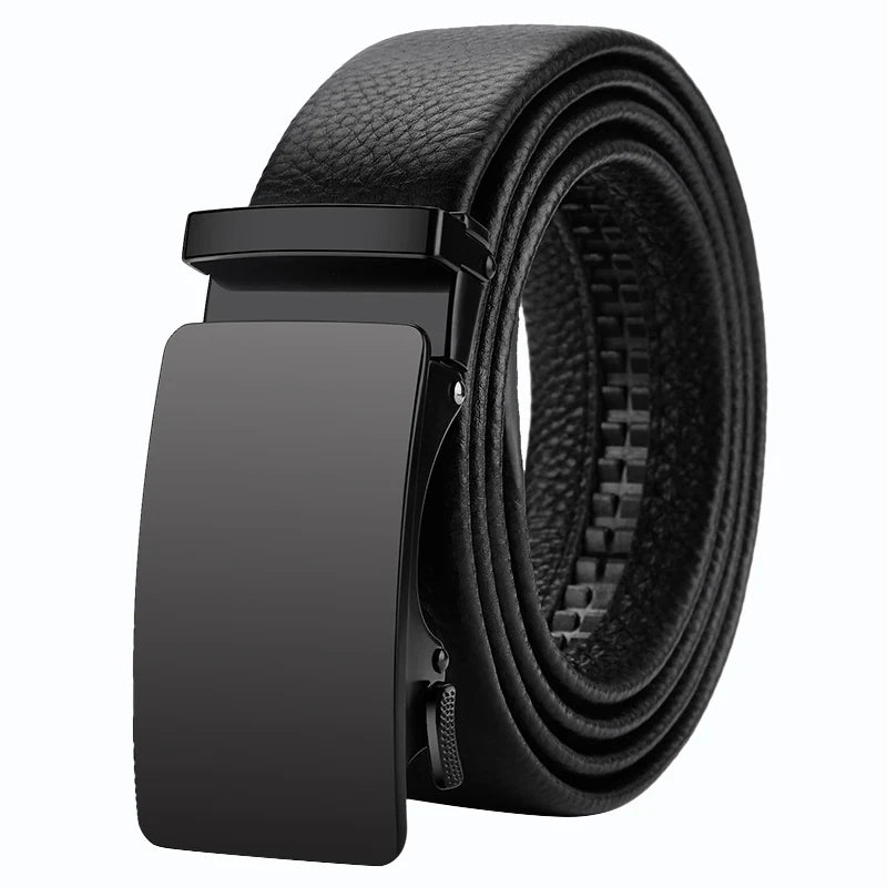 Men’s Genuine Leather Belt with Adjustable Automatic Buckle