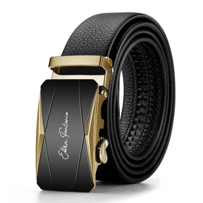 Men’s Genuine Leather Belt with Adjustable Automatic Buckle