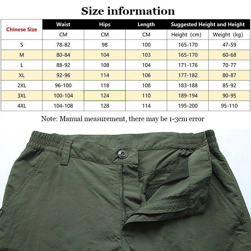 Men’s Summer Tactical Cargo Trousers
