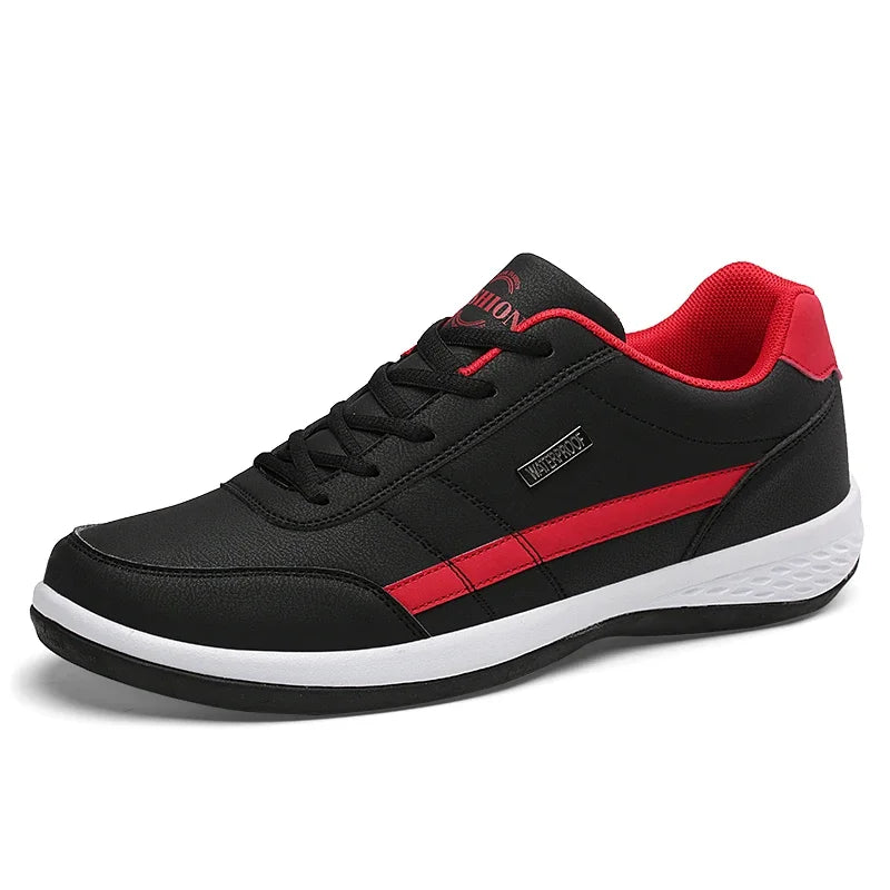 Men’s Waterproof Leather Sneakers – Casual Comfort with Elevated Style